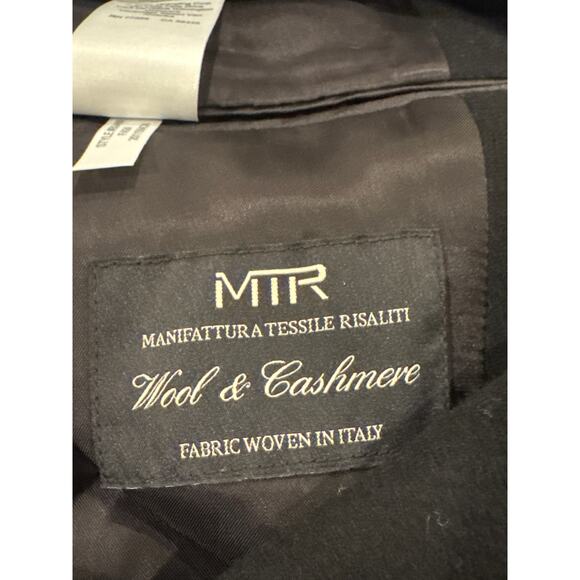 J.Crew Men's Black Rivington Topcoat In Italian Wool Blend Size 44R NWT - Picture 11 of 13